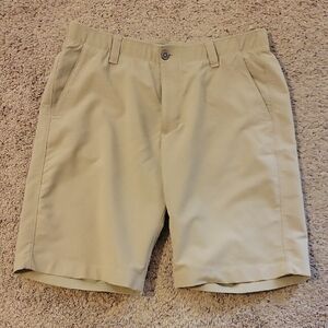 Under Armour Men's Flat-Front Khaki Performance Shorts